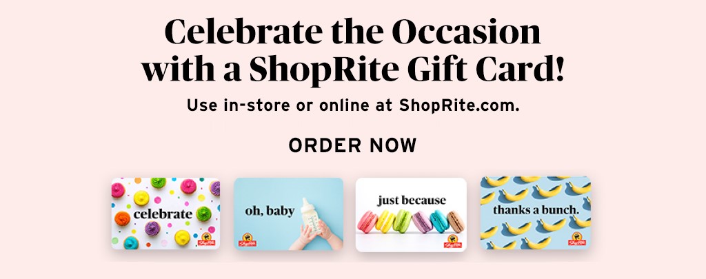 ShopRite eGift cards are asy to use